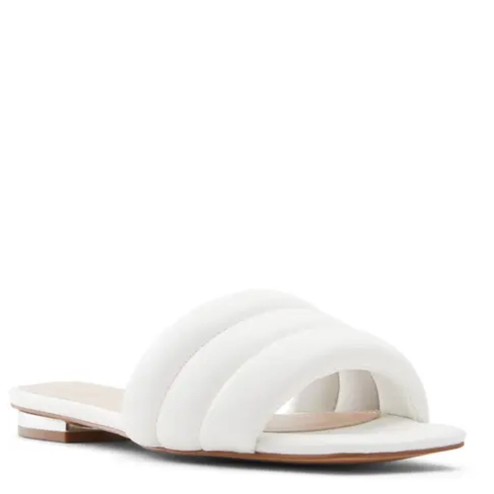 Elegant White Slide Sandals